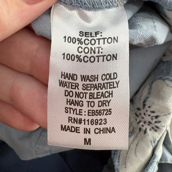 Easel Patch Me If You Can Patchwork Paradise Wide Leg Pants in Blue and Cream - Picture 10 of 12